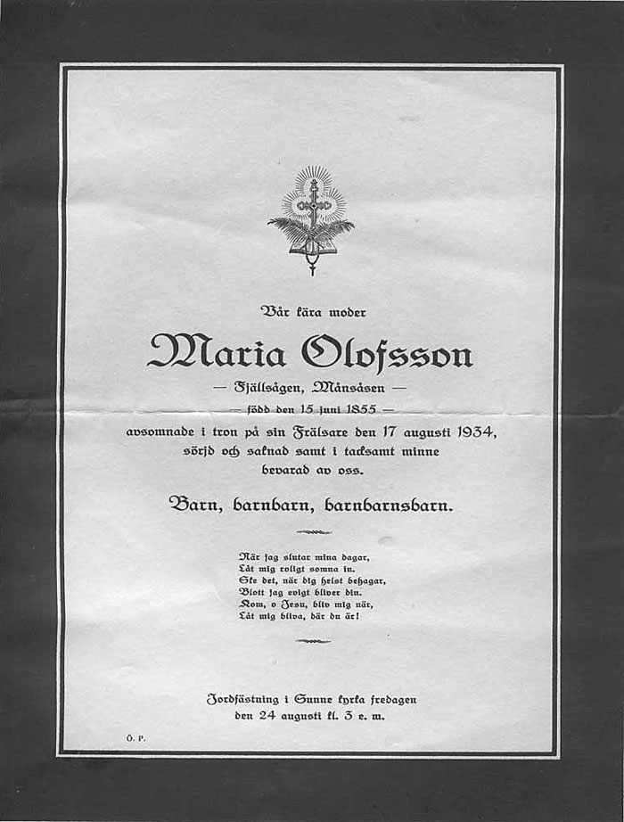 Maria Olofsson Fjällsågen